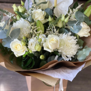 All white bouquet